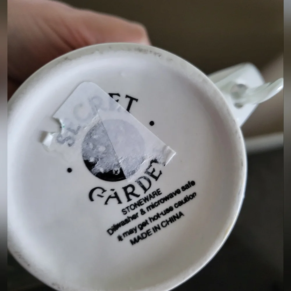 Secret Garden Stoneware Mug With Spoon
